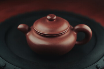 Obraz na płótnie Canvas Chinese clay teapot for tea ceremony