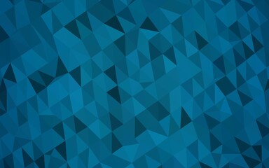 Dark BLUE vector abstract polygonal cover.