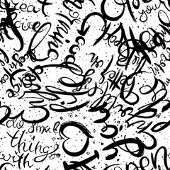 Graffiti background seamless pattern. Hand style tagging