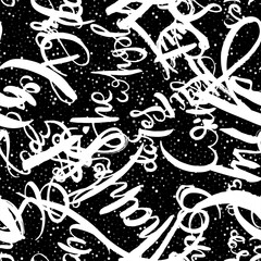 Graffiti background seamless pattern. Hand style tagging