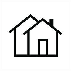 Home icon - symbol of house vector flat syle color editable on white background