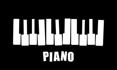Music background with piano keys. Vector illustration. © Vik10