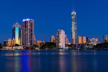 Fototapeta na wymiar Gold Coast by night, Queensland, Australia