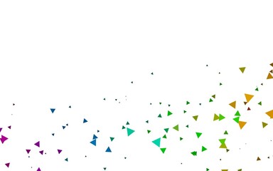 Light Green vector backdrop with lines, triangles.