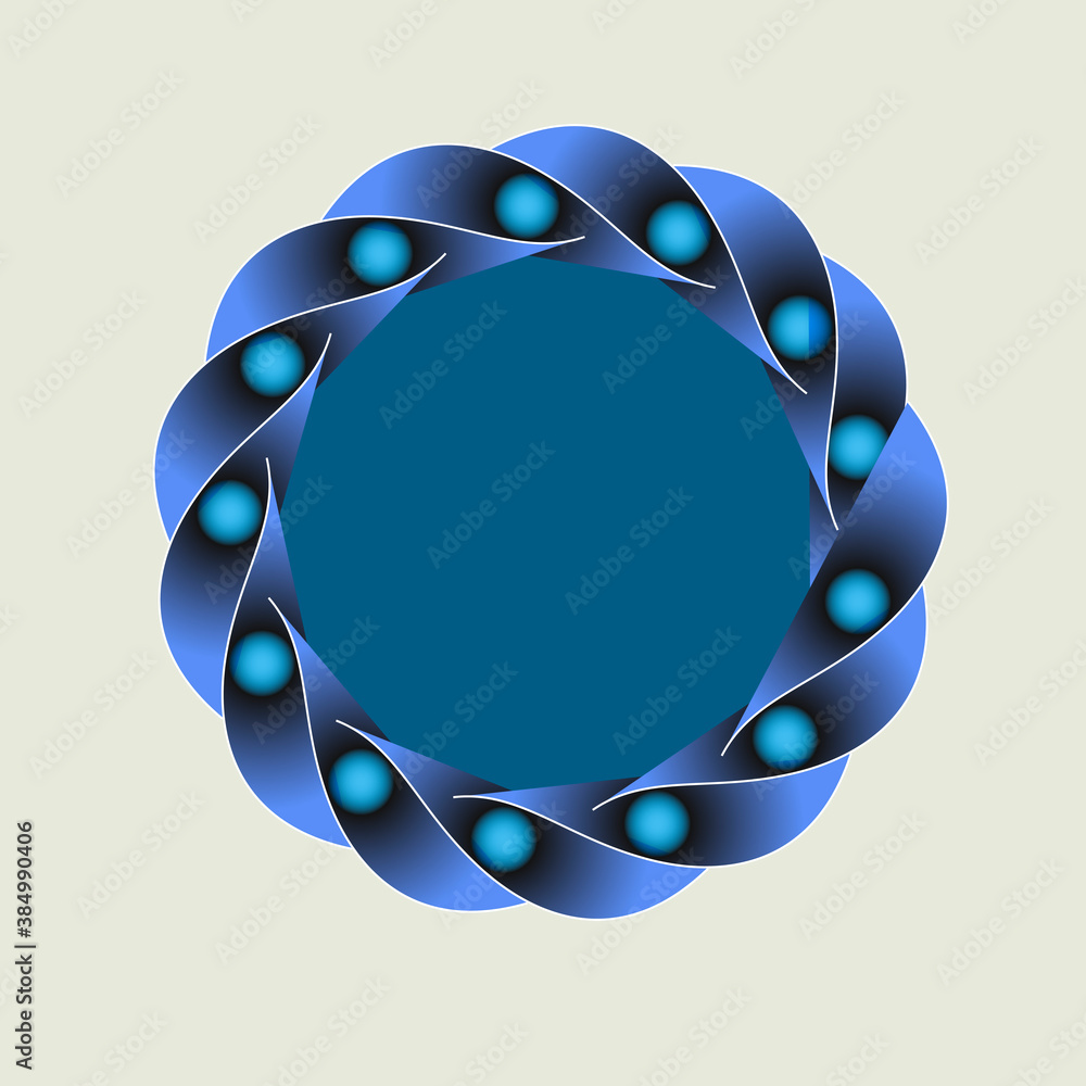 Poster Vector abstract circle frame. Isolated design template