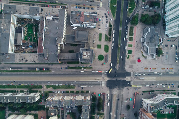 Aerial Townscape of Saint Petersburg City. Kalininsky District