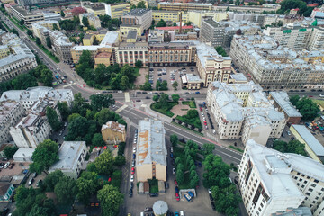 Aerial Townscape of Saint Petersburg City. Petrogradsky District