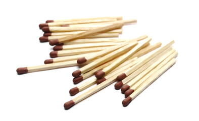 Fire matches, matchsticks isolated on white background
