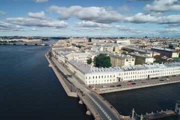 Aerial Townscape of Saint Petersburg City. Central District