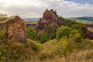 Caldera of an extinct volcano