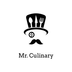 Mister culinary food mascot logo