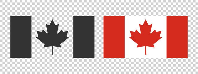 Flag of Canada. National flag of Canada. Concept flag of Canada. Vector illustration
