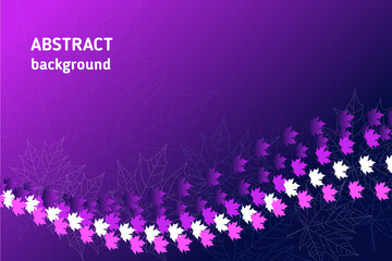 Autumn frame with colorful leaves. Leaf pattern background. Vector illustration for  webpages.  Eps 10.