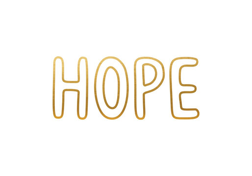 Golden Hope Lettering Design for a Optimistic Future