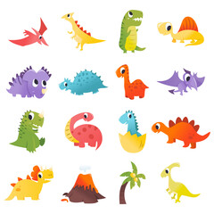Super Cute Cartoon Dinosaurs Set