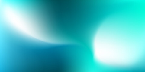Abstract Gradient teal white blue background. Blurred mint turquoise green water backdrop for your graphic design, banner, summer, winter or aqua poster