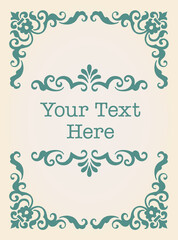 ビンテージ、アンティークな装飾フレーム、エレメント。ベクター素材