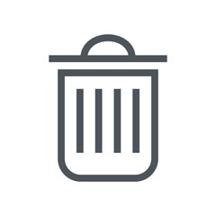 Delete icon. Trashcan sign. Vector flat design illustration
