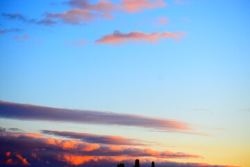 rote Wolken