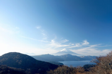 芦ノ湖と富士山