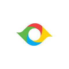 creative color spin shutter icon logo design
