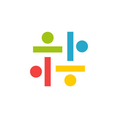 creative color spin shutter icon logo design