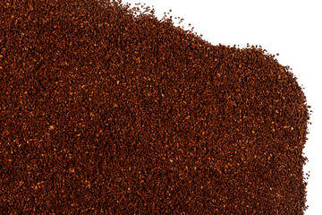 Pile of ground coffee