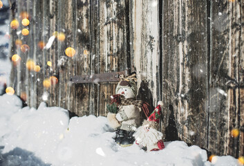 snowman in the snow