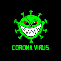 Corona virus icon logo design vector
