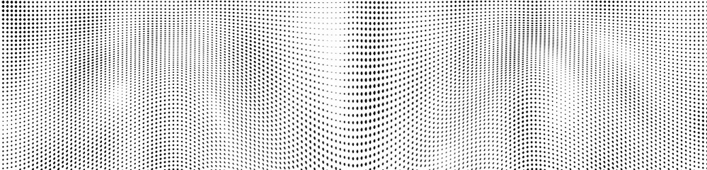 Abstract halftone wave dotted background
