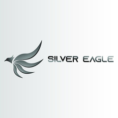 Silver Eagle Logo Vector, EPS 10
