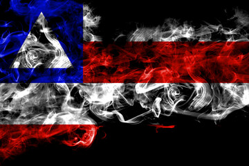 Bahia, Brazil smoke flag isolated on black background