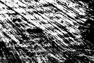 Black and white grunge texture. Black streaks of paint, ink, and dirt. Abstract monochrome background. Pattern of scratches, chips, and wear