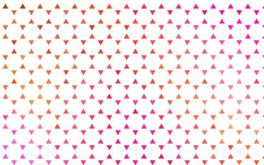 Light Pink, Yellow vector seamless template with crystals, triangles.