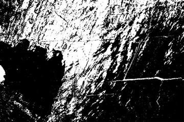 Obraz premium Black and white grunge texture. Black streaks of paint, ink, and dirt. Abstract monochrome background. Pattern of scratches, chips, and wear