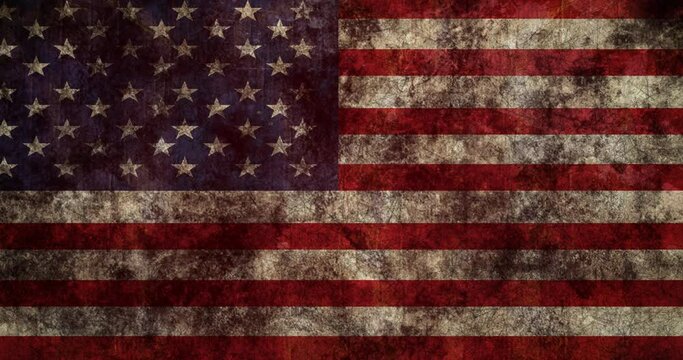 Animation of American flag with distressed pattern