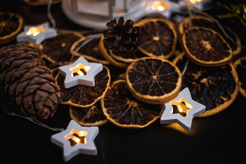 Christmas holiday background. Christmas toy.