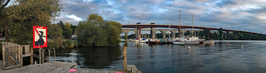 Fototapeta na wymiar Arsta bridges at Sodermalm,Stockholm, Sweden