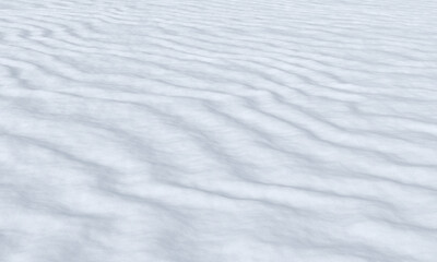 White snow field with waves background