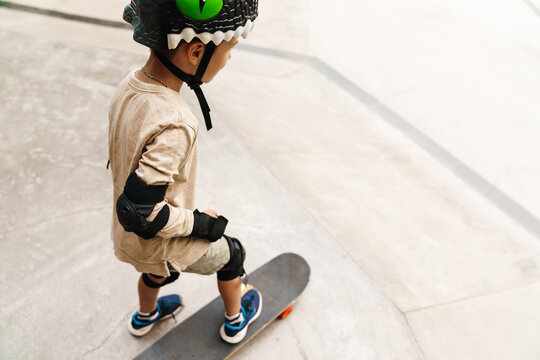 Young Boy Wearing Safety Gear