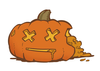 halloween pumpkin isolated on white