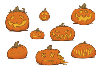 halloween pumpkin set
