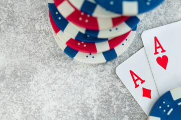 Obraz premium Successful first hand in poker game