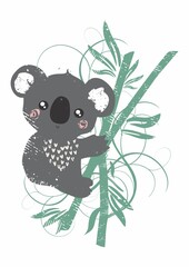 koala and bamboo