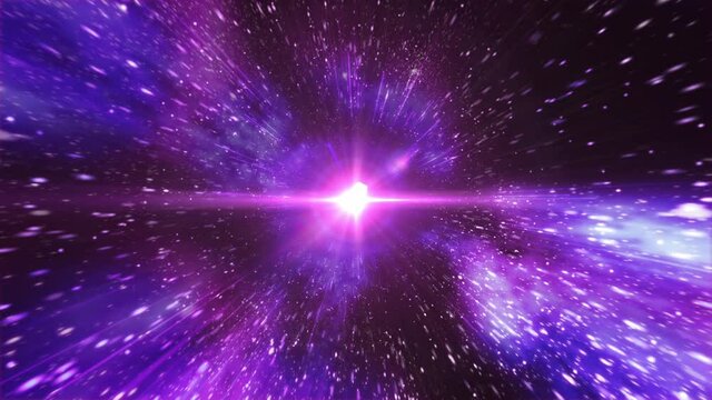 宇宙　ワープ　CG　銀河　背景　ループ 　紫