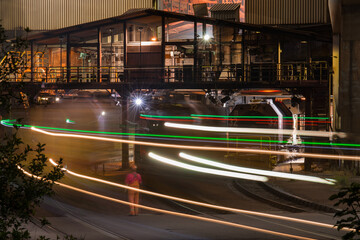 Abfahrt eines Torpedowagens nach der Rohstahlverladung der Dillinger H&uuml;tte