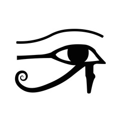 Wedjat, letter known also as Eye of Horus. Ancient Egyptian symbol of protection and good health