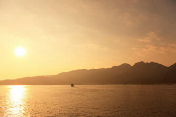 フェリーから見る宮島