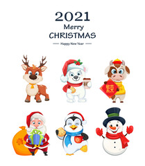 Merry Christmas and Happy New Year greeting card