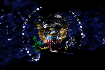 United States of America, America, US, USA, American, President smoke flag isolated on black background